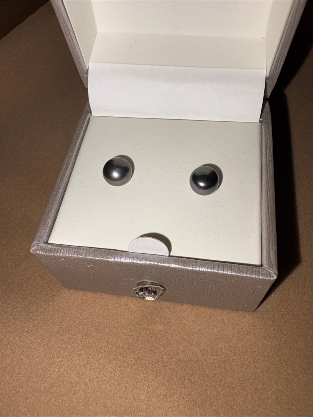 Grey Pearl Stud Earrings